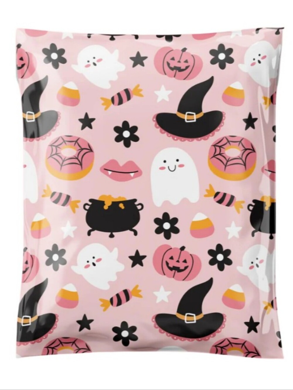 PolyMailers 10" By 13" Witchy Brew Pink Background Halloween Polymailers 10ct